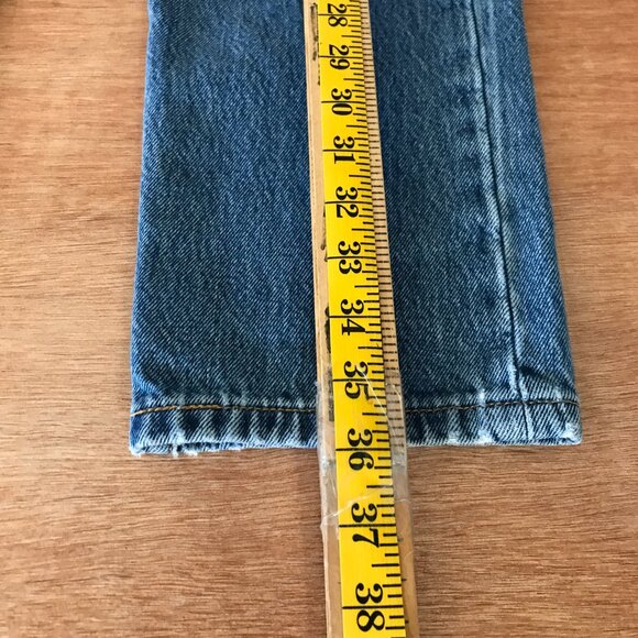 Levi's 501CT Jeans Men 34x27 Blue Low Rise Distressed Button Fly Medium Wash - Picture 6 of 14